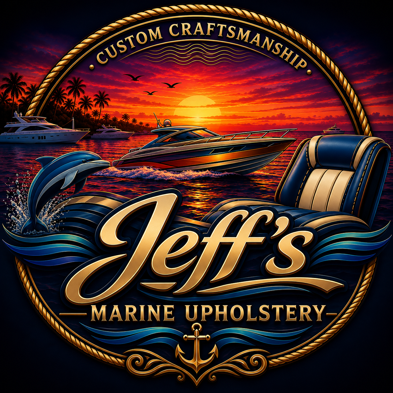 Jeff's Marine Upholstery logo